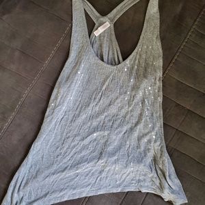 Grey sequin tank